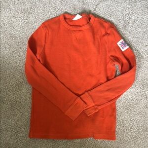 Boden Vibrant Orange Crewneck Sweater Classic Knit